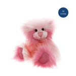 pink and fluffy teddy bear by Charlie Bears